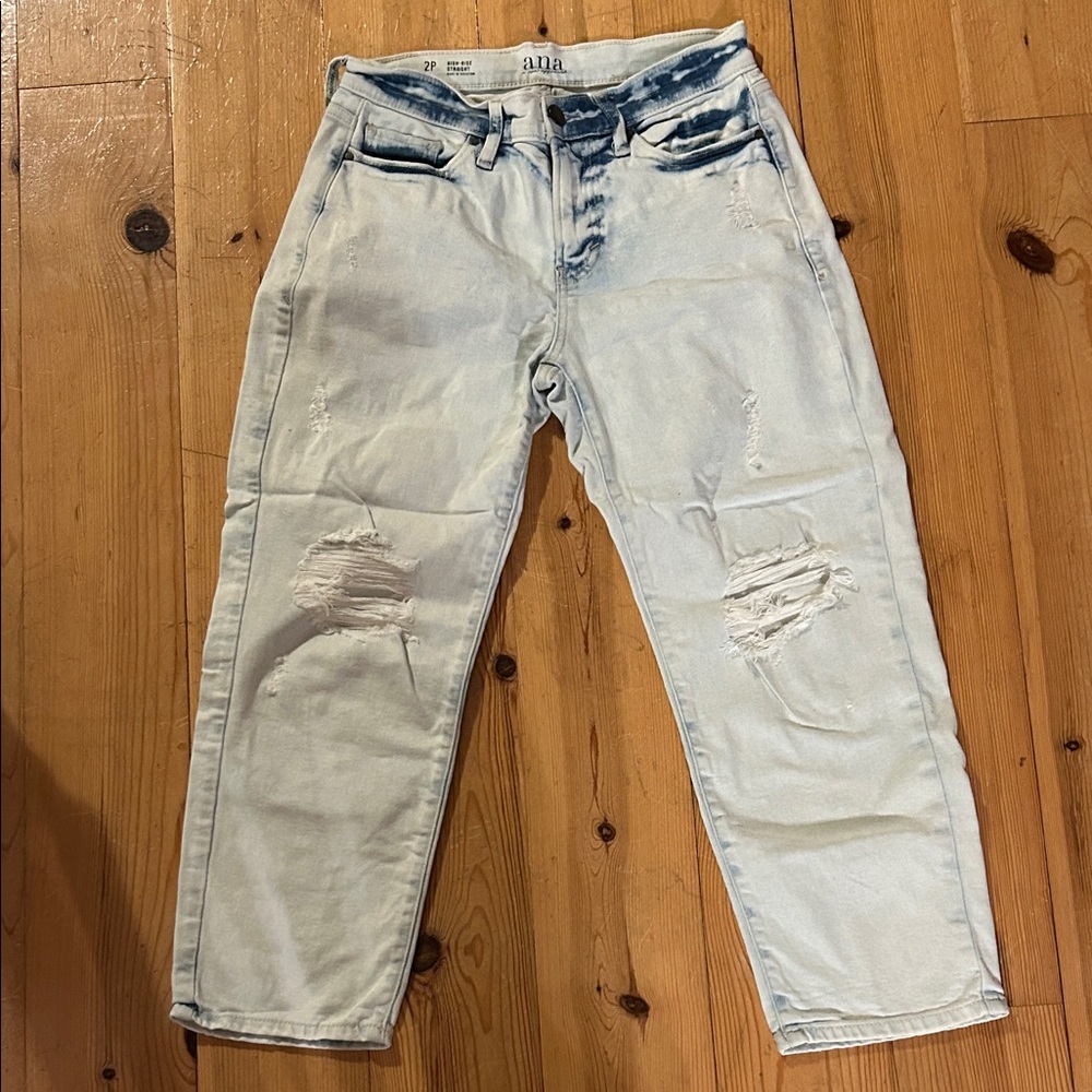 a.n.a Women's Straight Leg Jeans in Light Blue